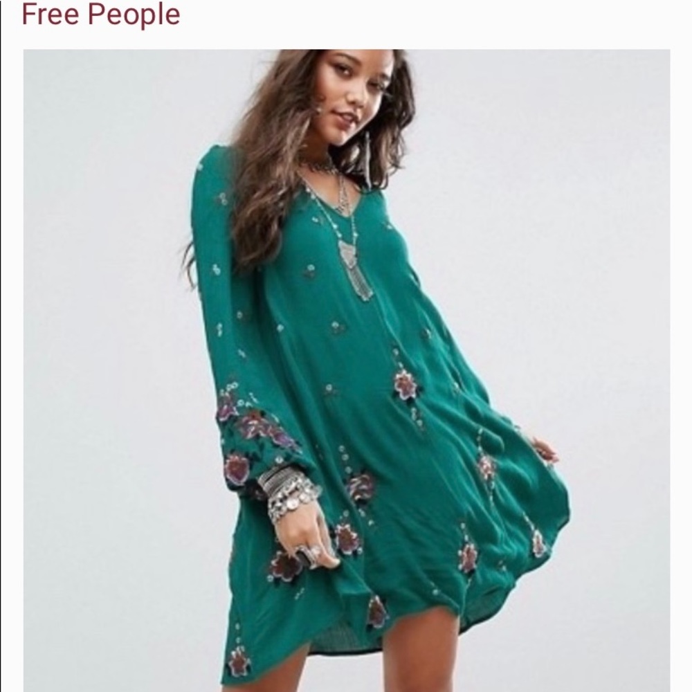 FREE PEOPLE “Oxford” embroidered dress
